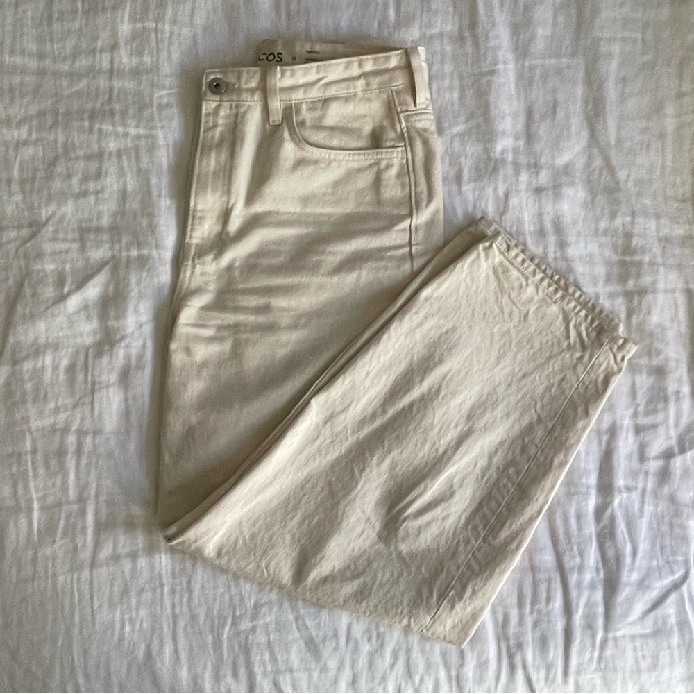 Cos Cream Barrel Leg Jeans
